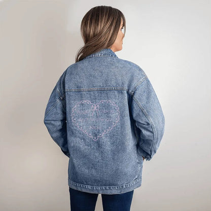 Sugar, Spice and All Things Nice Oversized Women's DTG Denim Jacket