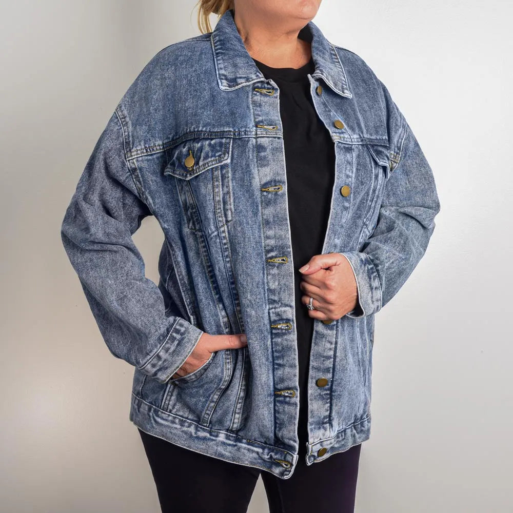 Sugar, Spice and All Things Nice Oversized Women's DTG Denim Jacket