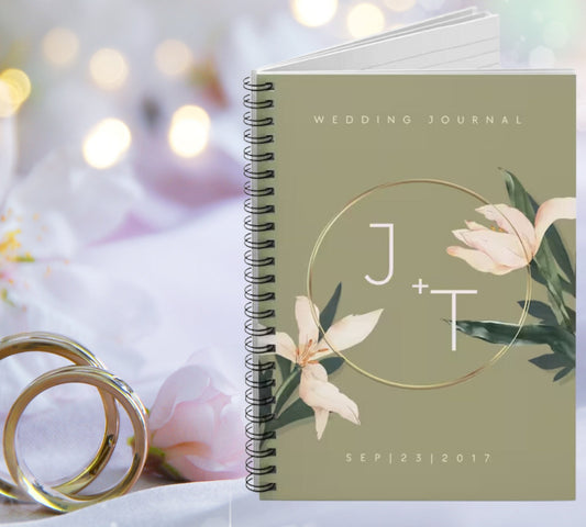 Personalized Wedding Planner, Wedding Journal, Spiral Notebook - Ruled Line, Custom Planning, Personalized Notebook, Engagement Gifts