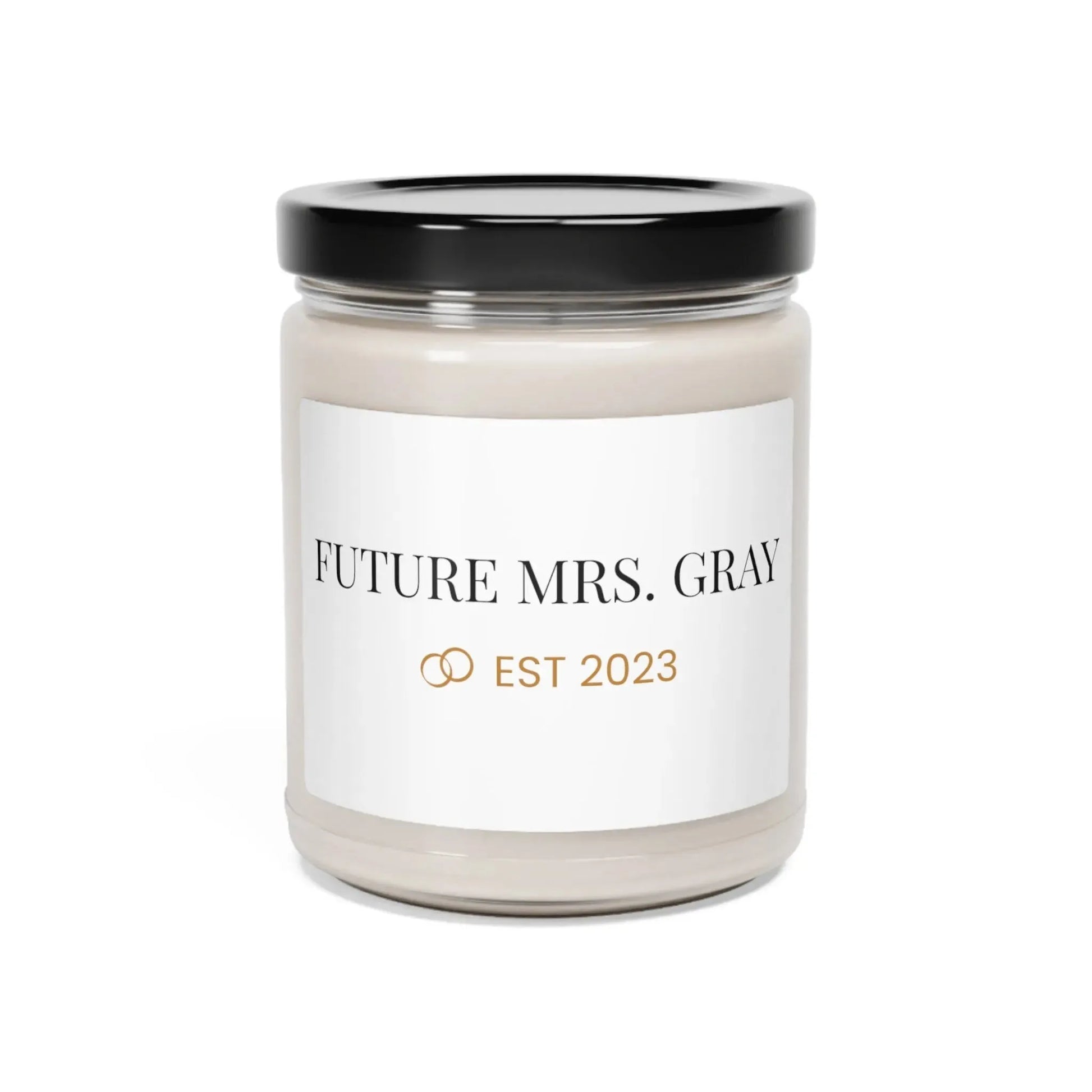 Personalized Future Mrs. Weddings Date Scented Soy Candle, Eco-Friendly Candles, Engagement Gifts, Custom Wedding, Eco Friendly Candles