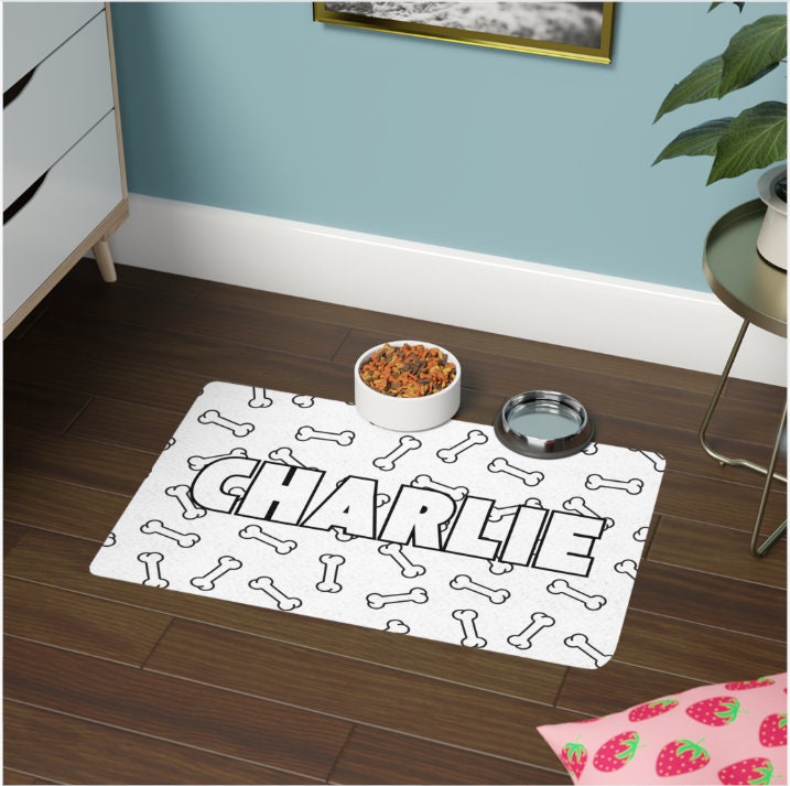 Personalized Pet Food Mat, Dog Supplies, Pet Supplies, Dog Mat, Personalized Pets, Pet Feeding Mat, Pet Accessories, Dog Lovers