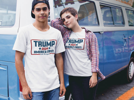 Trump 2024 America First Shirt - Show Your Patriotic Support for Trump&#39;s 2024 Campaign, Trump 2024, Political Apparel, 2024 Election Shirts
